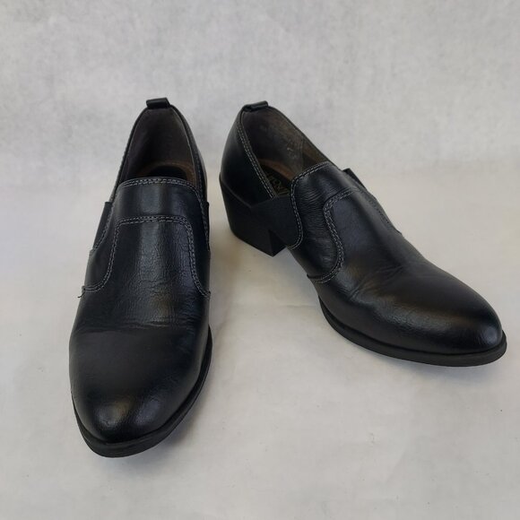 EuroSoft Alena Loafer Women's 9.5 Black Ankle Boot Slip On Heel Comfort Western - Picture 15 of 16